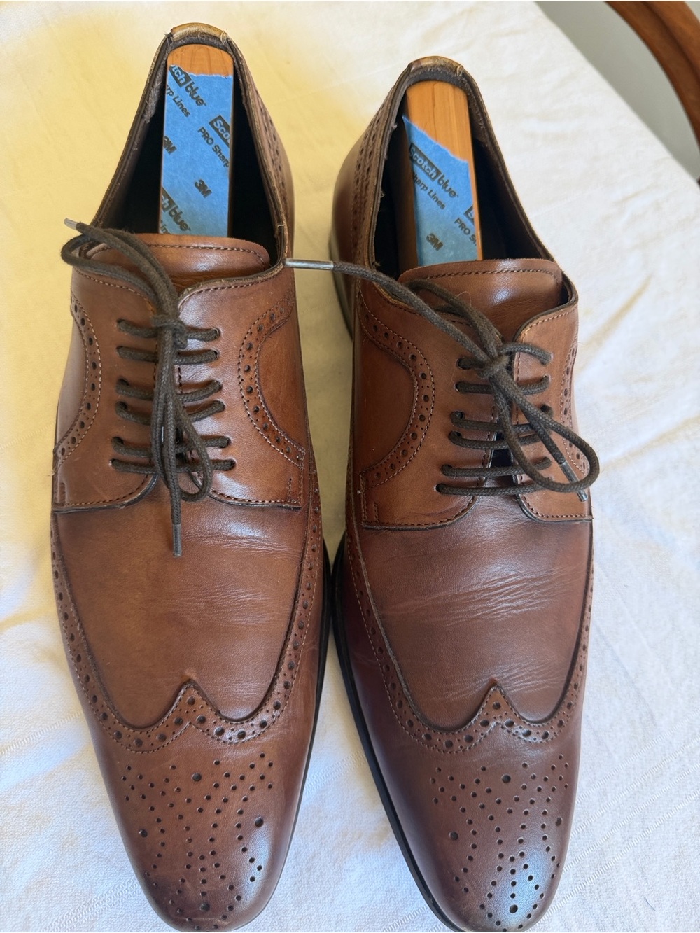 Mezlan Men's Brown Wingtip Derby Oxfords